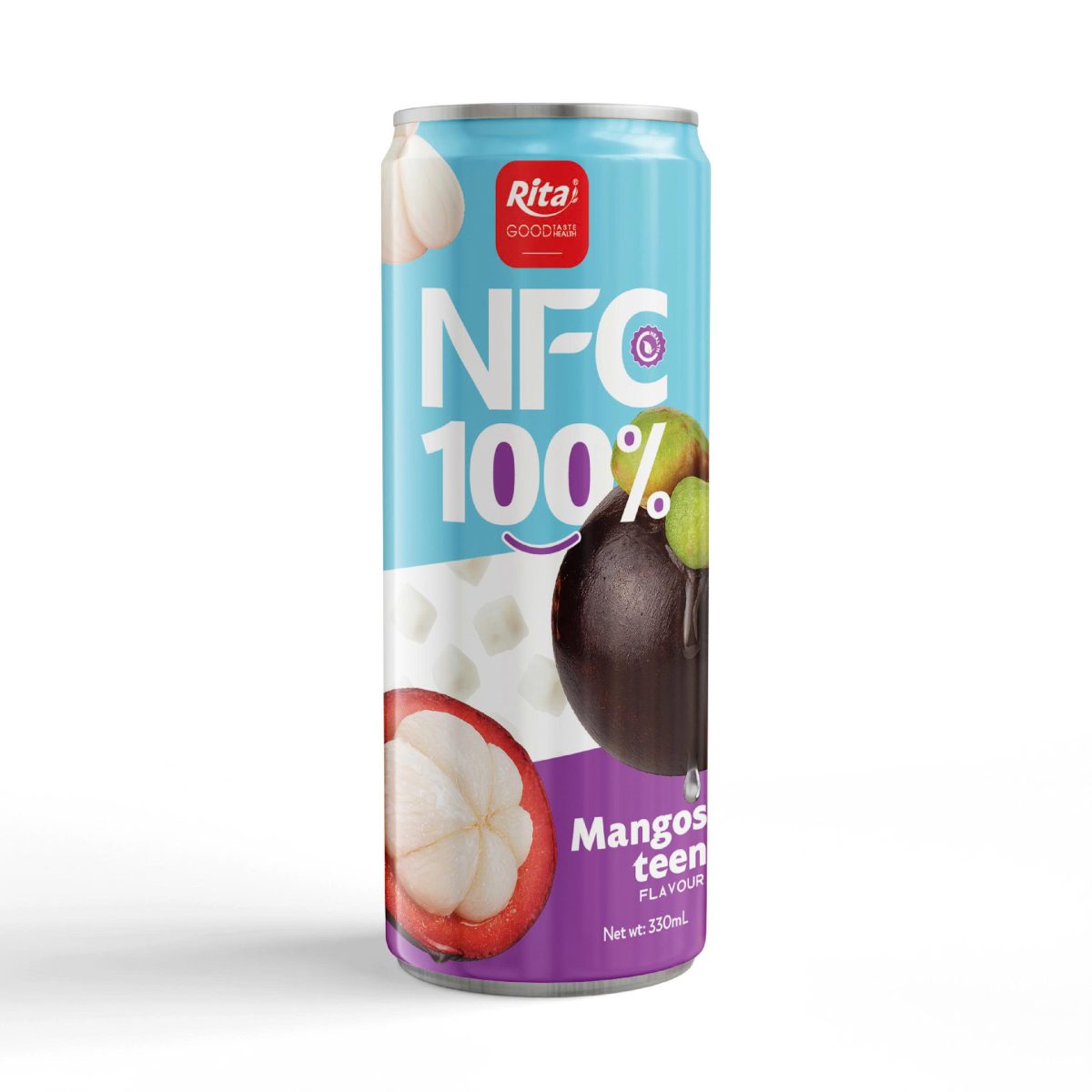 نوشیدنی آب میوه مانگوستین NFC 100٪ ریتا 330 میلی‌لیتری قوطی