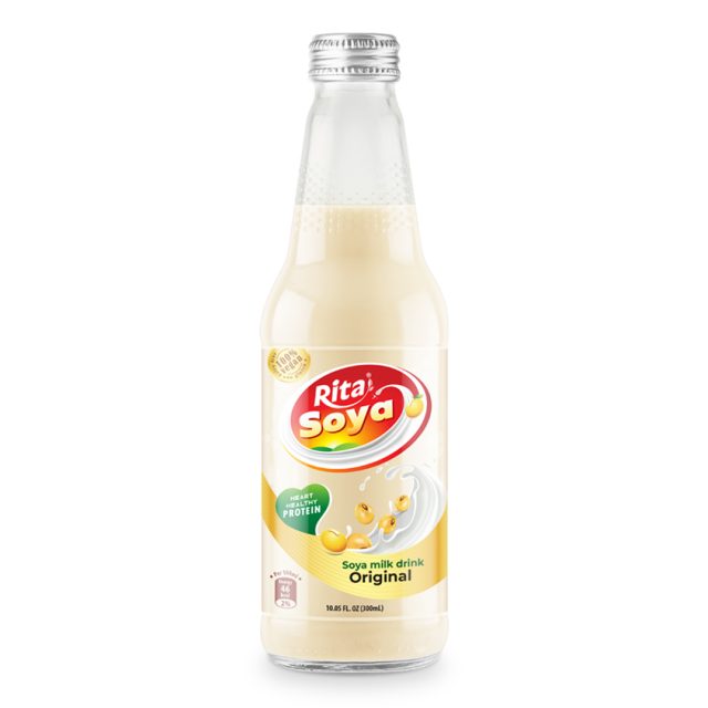 نوشیدنی شیر سویا وگان با طعم اصلی بطری شیشه ای 10.05 Fl Oz
