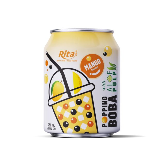 خوب برای سلامتی 8.4 Fl اوز قوطی Popping Boba Bubble Tea Mix Mango