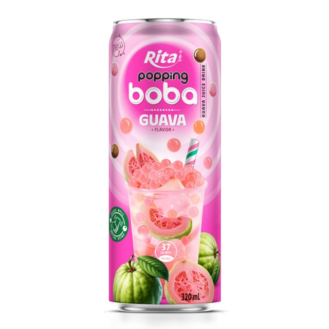 عرضه کننده چای بوبا طعم گواوا 320 میلی لیتری باریک