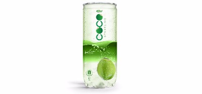 آب نارگیل درخشان با طعم کیوی 250ml پت می تواند