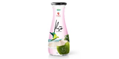 آب نارگیل با توت فرنگی 1L بطری شیشه ای