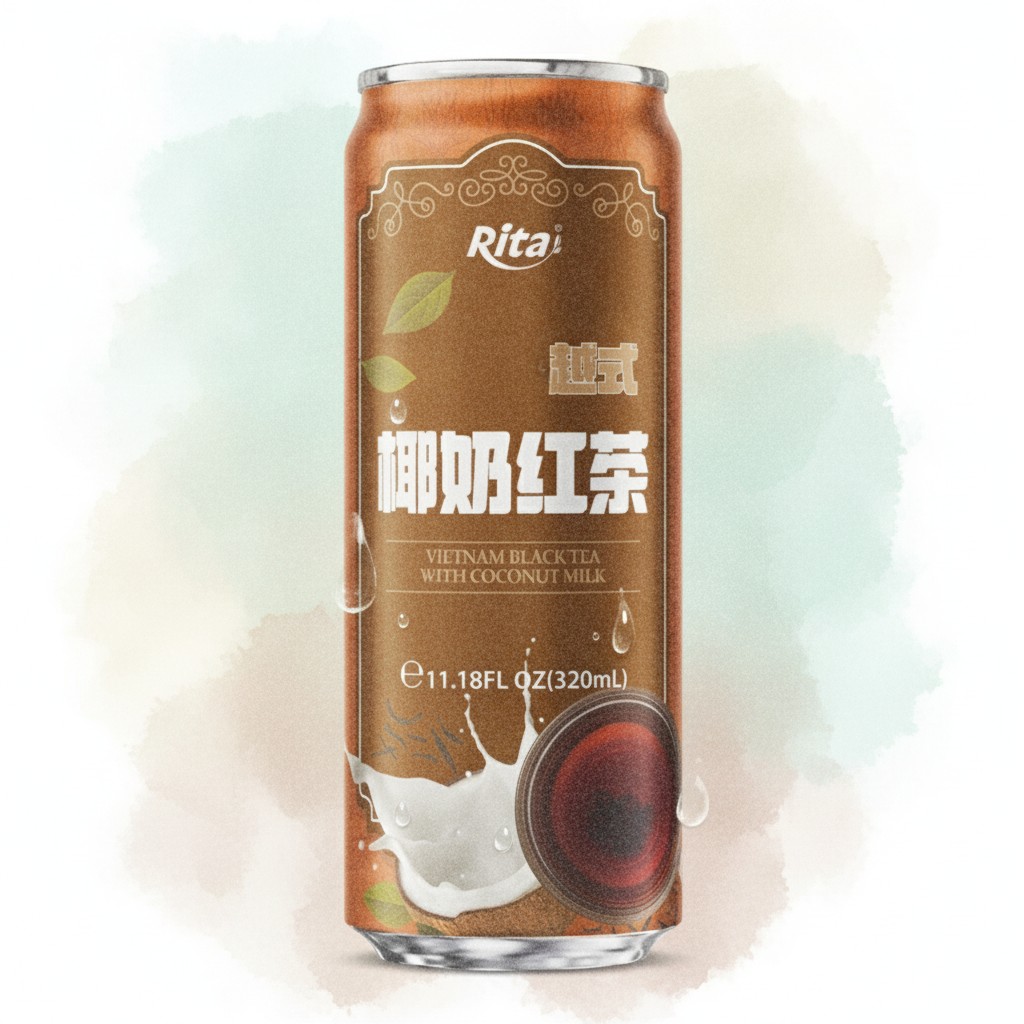 11.18 Fl Oz (320ml) Vietnam Black Tea with Coconut Milk - Premium Product