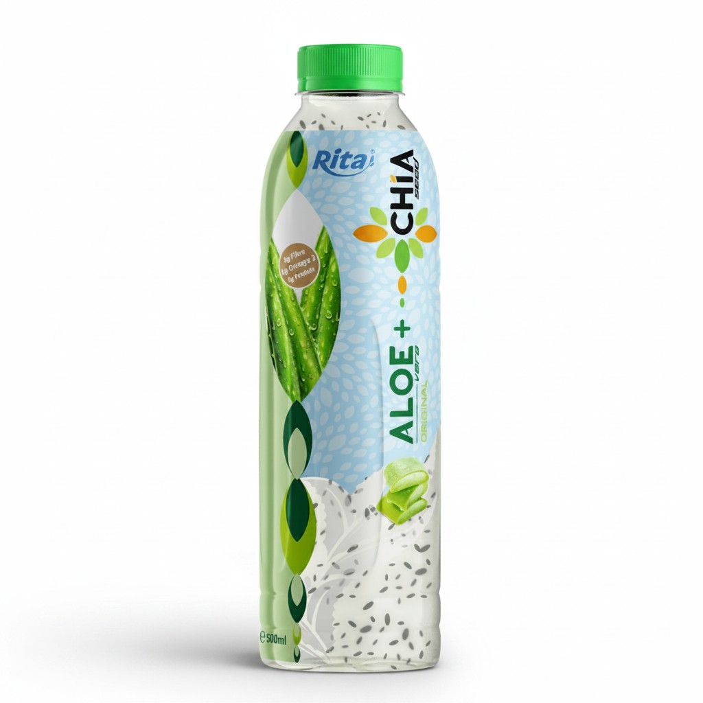 16.9 Fl Oz Rita Aloe Vera Drink with Chia Seed Original Flavor PET Bottle - Premium Product
