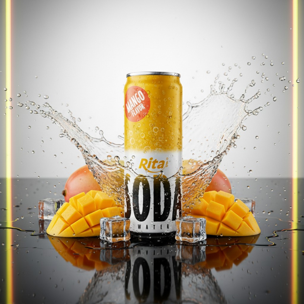 Sparkling Mango Soda Water Drink 320ml Can - Premium Product