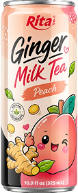 چای شیری زنجبیل و هلو